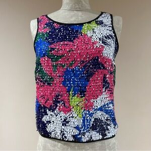 MILLY sequin colorful top. Size 2